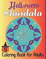 Halloween mandala coloring book for adults