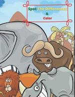 Spot The Differences & Color: CAN YOU FIND THE DIFFERENCES?- COLORING BOOK -PUZZLE FOR KIDS. 