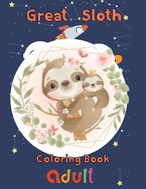 Great Sloth Coloring book adult