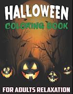 Halloween coloring book for adults relaxation