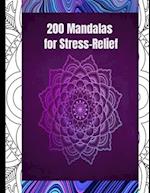 200 Mandalas for stress relief: (Easy simple Coloring Books) pattern Coloring Book|: Mandala Coloring Book for Beginners and all age group, Simple, an