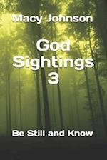 God Sightings 3: Be Still and Know 