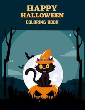 Happy hallowen coloring book: Cute ,funny coloring book for kids & adults