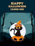 Happy hallowen coloring book: Cute ,funny coloring book for kids & adults 