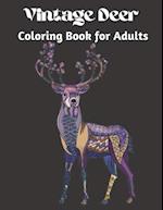 Vintage Deer Coloring Book for Adults: Relaxation with Deer Coloring Pages 