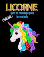 Licorne livre de coloriage pour les enfants fond noir