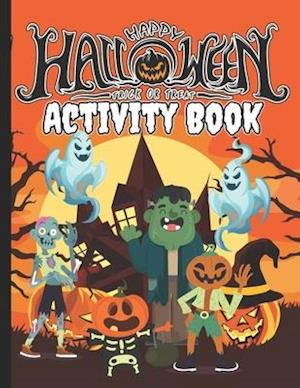 HALLOWEEN: Activity Books: Activity Books For Kids Aged 4-8! Halloween Coloring Books, Letter Tracing, Math Activity, Word Search