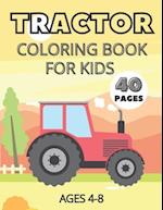 Tractor Coloring Book For Kids Ages 4-8: Simple Coloring Pages 