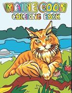 Maine Coon Coloring Book: Stress Relieving Maine Coon With Greatly Relaxing And Beautiful Fall Inspired Designs 