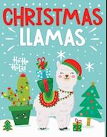 Christmas llamas: Cute and Festive llama Coloring Pages for kids 