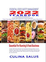 Essential Food Safety Management 2022 Yearbook Kitchen Safety Recording Sheets Page a Day Dated Diary. Hardback