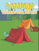 Camping Coloring Book For Kids: Camping Gear, Lakes, Mountains and the Outdoors 