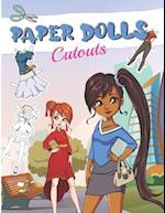 PAPER DOLLS CUTOUTS: Color, Cut and Play - Paper Doll for Girls ages 8-12 - With Clothes 