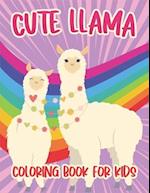 Cute Llama Coloring Book For Kids: Amazing drawable Llama book for kids 