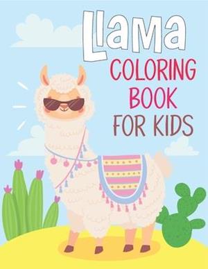 Llama Coloring Book For Kids: Wonderful Llama Coloring Book For Kids