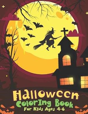 Halloween Coloring Book For Kids Ages 4-6: 35 Cute Halloween Color for Children All Ages