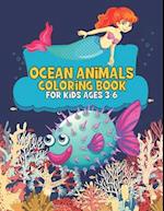 Ocean Animals Coloring Book For Kids Ages 3-6: 35 Ocean Amazing Coloring Pages for Kids 