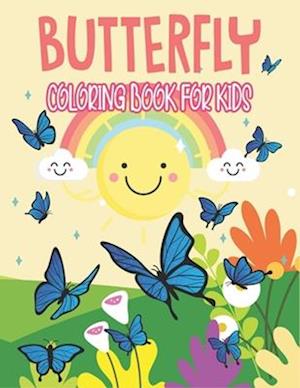 Butterfly Coloring Book For Kids: Cute Butterfly Coloring Pages