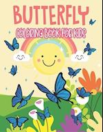 Butterfly Coloring Book For Kids: Cute Butterfly Coloring Pages 