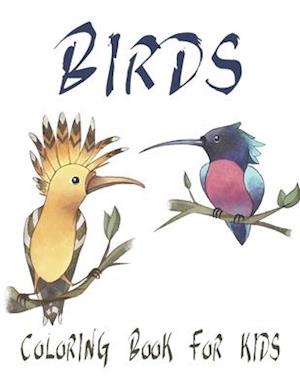 Birds Coloring Book For Kids: Large Bird Coloring Book