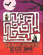 Halloween Maze Book For Kids Ages 2-5 