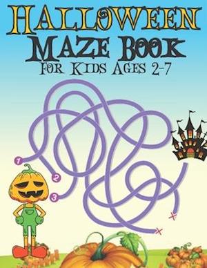 Halloween Maze Book For Kids Ages 2-7