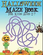 Halloween Maze Book For Kids Ages 2-7 