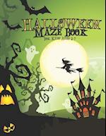 Halloween Maze Book For Kids Ages 3-7 