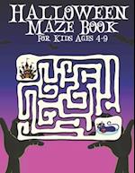 Halloween Maze Book For Kids Ages 4-9 