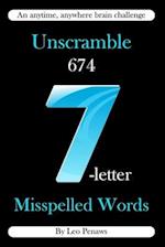 Unscramble 674 7-letter misspelled words: An anywhere, anytime brain challenge 