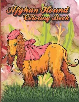 Afghan hound coloring book: This is an excellent quality book for dog lovers