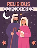 Religious Coloring Book for kids: nativity story coloring book 