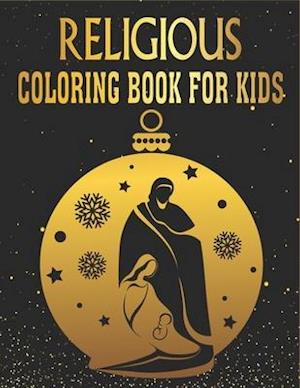 Religious Coloring Book for kids: Large Print Nativity Coloring Book