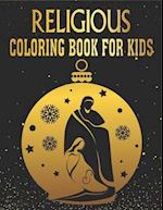 Religious Coloring Book for kids: Large Print Nativity Coloring Book 