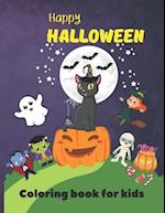 Happy halloween coloring book for kids : halloween book gift for kids 