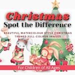 Christmas Spot the Difference: Beautiful watercolour style Christmas themed full-colour images 