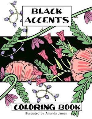 Black Accents Coloring Book: A unique coloring experience in boho floral style.