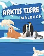 Arktis Tiere Malbuch: Malbuch für Kinder 50 Zeichnungen Pinguin Siegel Wlaross Hai Eisbär polare Eule vtolles Geschenk! 