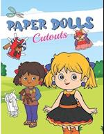 PAPER DOLLS CUTOUTS: Color, Cut and Play - Paper Doll for Girls ages 4-7 - With Clothes 