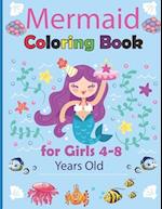 Mermaid Coloring Book for Girls 4-8 Years Old