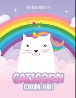Caticorn Coloring Books For Kids: Coloring Books For Kids Ages 4-8 