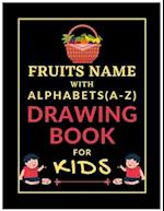 Fruits coloring book for kids A to Z alphabet