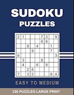 Sudoku Puzzles Easy to Medium: Large Print Sudoku Puzzle with Solutions 