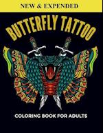 Butterfly Tattoo Coloring Book For Adults: An Butterfly Tattoo Coloring Book with Fun Easy , Amusement, Stress Relieving & much more For Adults, Men, 