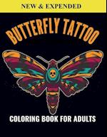 Butterfly Tattoo Coloring Book For Adults: An Butterfly Tattoo Coloring Book with Fun Easy , Amusement, Stress Relieving & much more For Adults, Men, 