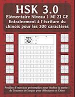 HSK 3.0 Elémentaire Niveau 1 MI ZI GE Entraînement à l'écriture du chinois pour les 300 caractères