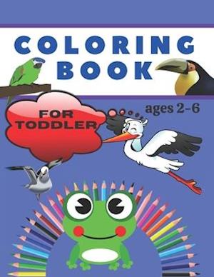 Coloring Book for Toddler Ages 2-6.: Simple Picture Coloring Books for Toddlers Early Learning, Preschool and Kindergarten.