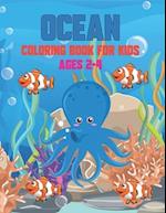 Ocean Coloring Book For Kids Ages 2-4: Cute Children's Coloring Book, Coloring Pages of Cute Ocean Animals, Volume-02 