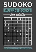 SUDOKO Puzzle Books for adults: Math Puzzles for Brain Train ( HARD) 