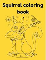 Squirrel coloring book 